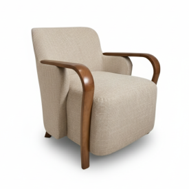 Valencia Accent Chair: Taupe Fabric